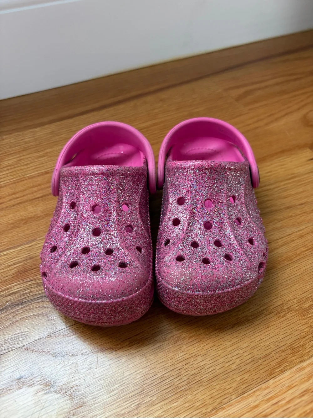 CROCS Kids Sparkle Pink Clog Sandals